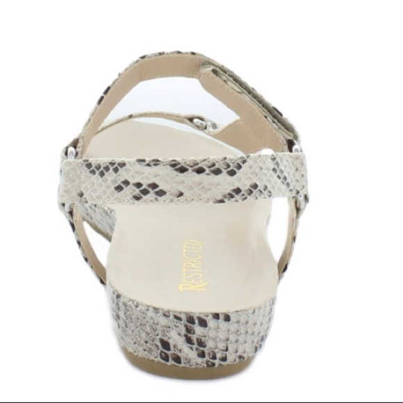 Restricted Snakeskin Sandals- NWT - Picture 9 of 12